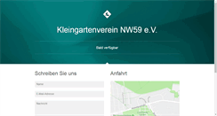Desktop Screenshot of kleingartenvereinnw59.de