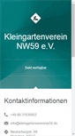 Mobile Screenshot of kleingartenvereinnw59.de