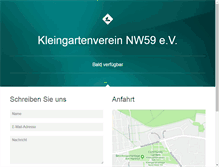 Tablet Screenshot of kleingartenvereinnw59.de